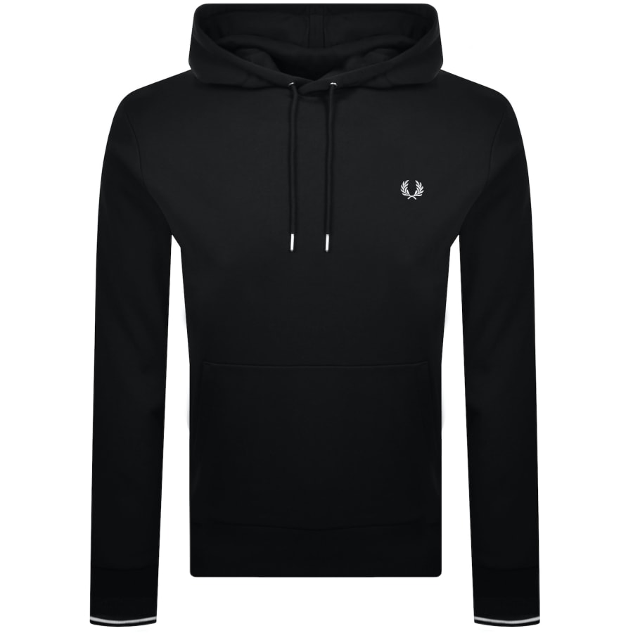 Fred Perry Tipped Logo Hoodie Black Mainline Menswear